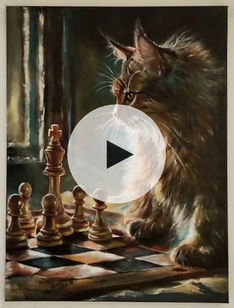 ArteDiAlina.com painting: Chess Time